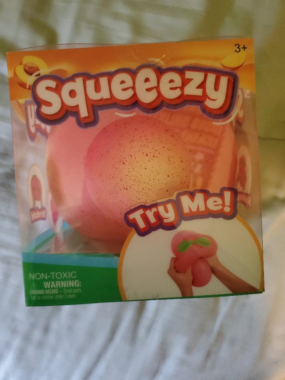Squeezy Peach Squishy Toy